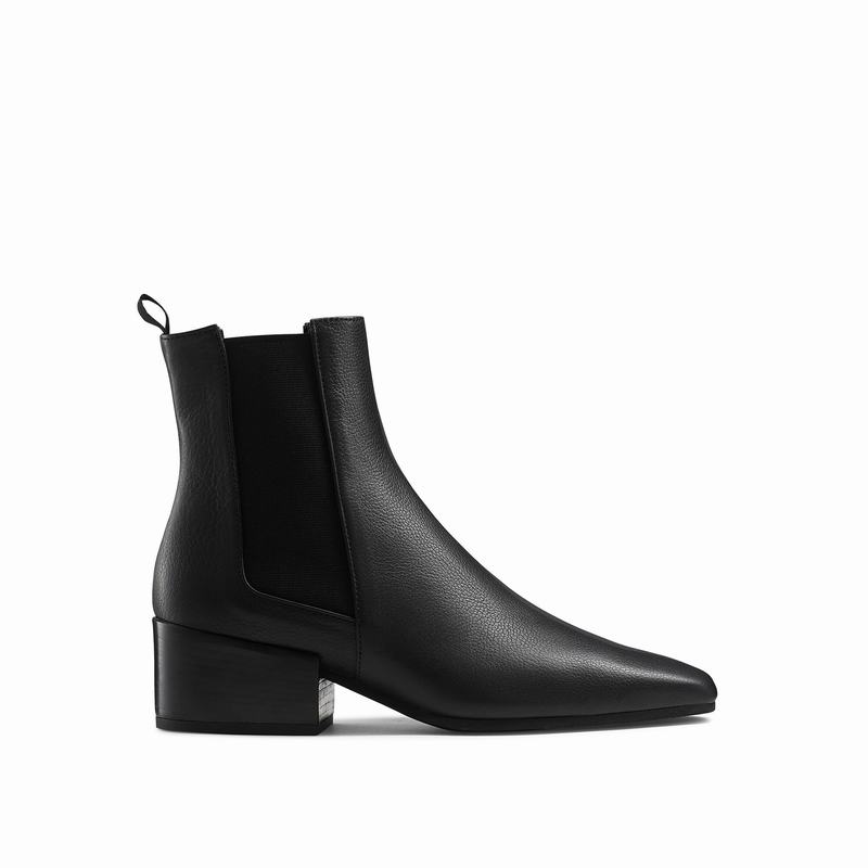 Russell & Bromley Lennox Square Toe Chelsea Boots Women's Black [PMT6589ZL]